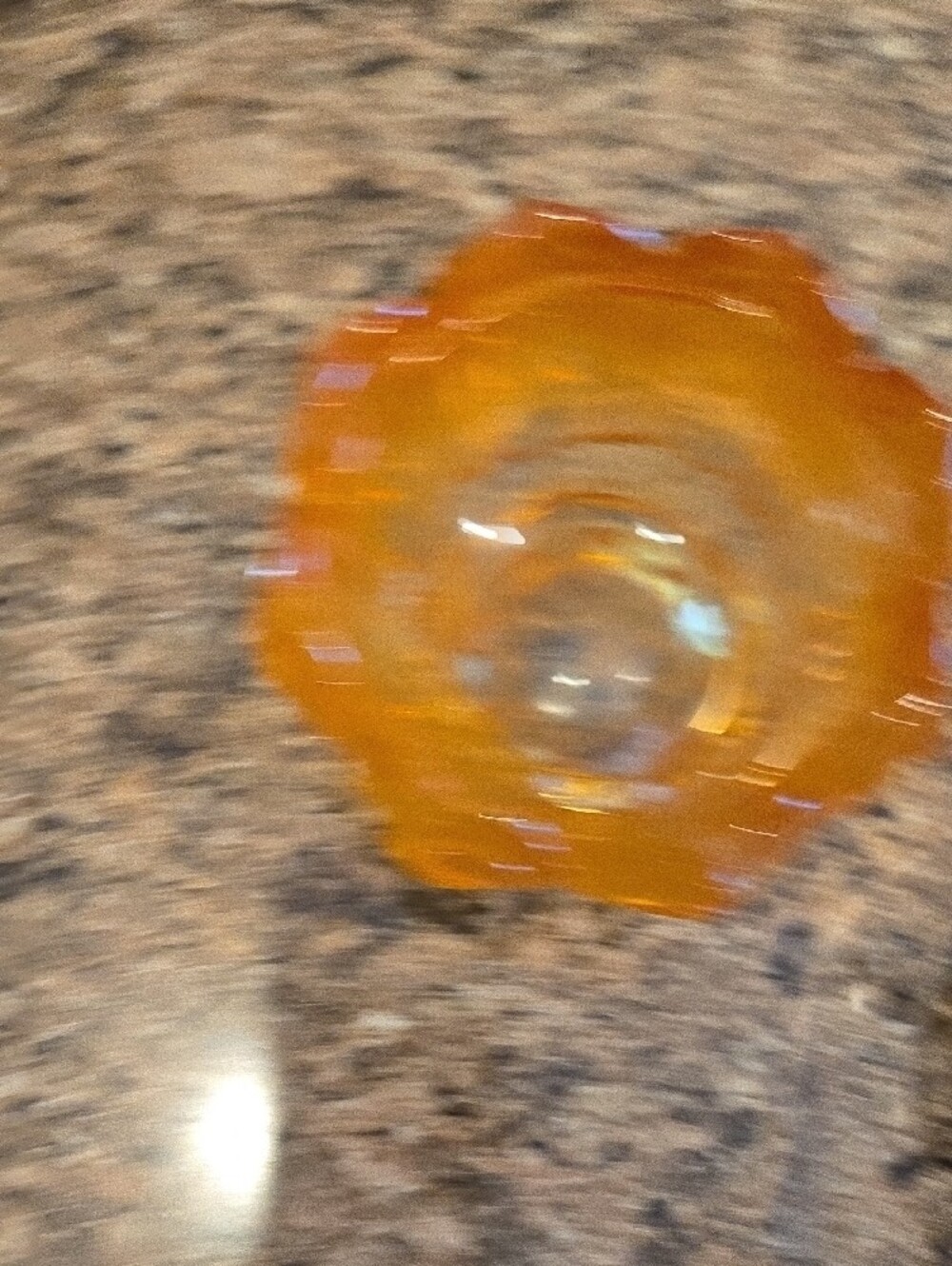 Source Unknown Amber Glass Lantern with Gold Floral Accent - Picture 5 of 9